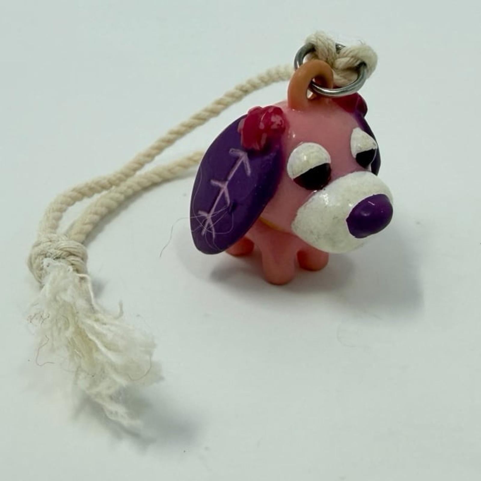 Ocha-Ken (Japanese Tea Dog) Hana Gacha Keychain Japan Mini Figure Pink
