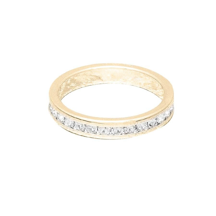 Maya J April Birthstone Yellow Gold Stackable Ring, Size 9, Diamond