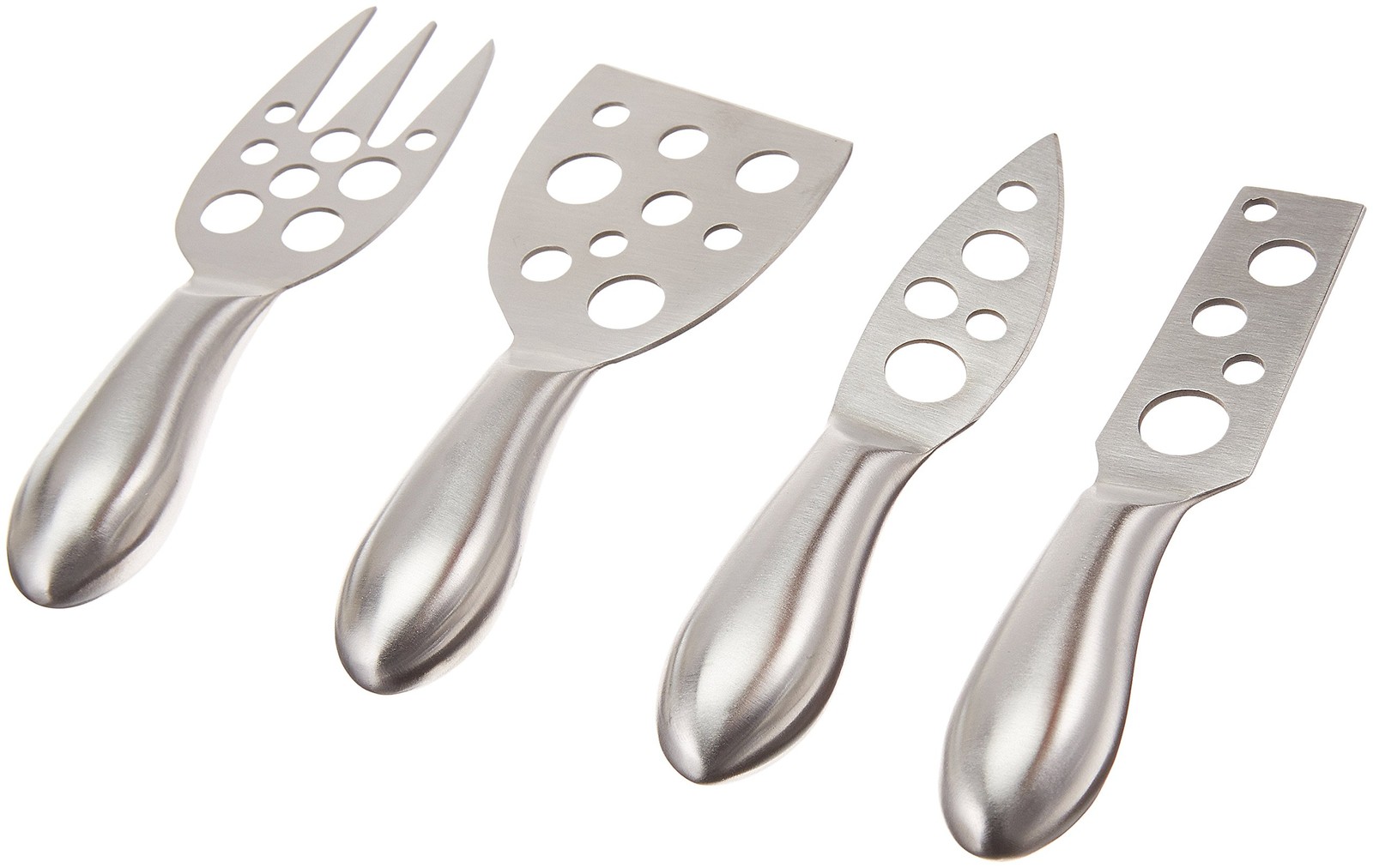 Prodyne Cheese Knife Steel Silver Set of 4 Standard Functional Little Serving