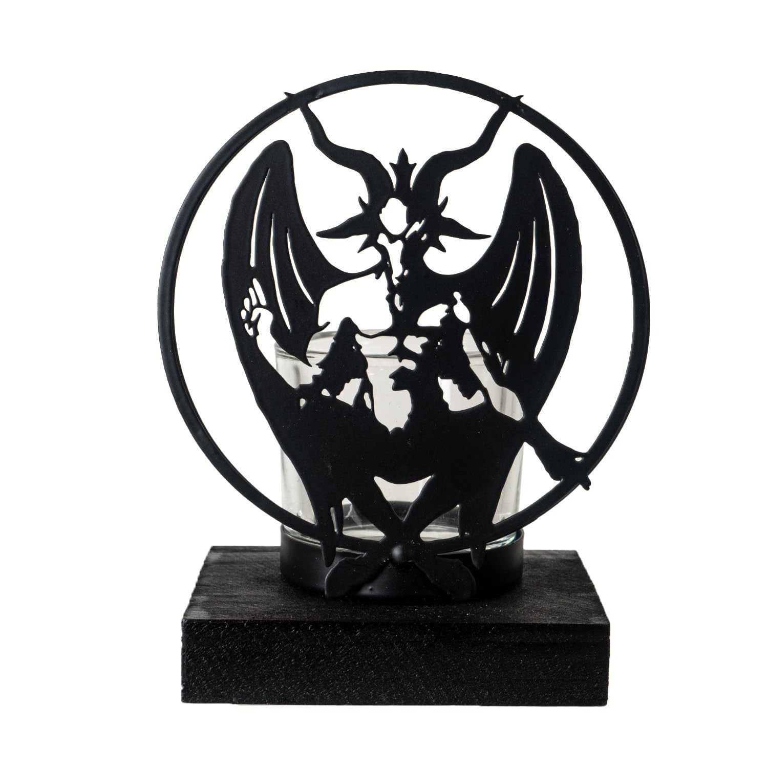 Pacific Giftware Baphomet Tea Light Holder Gothic Alchemy England 5.75″ Decor